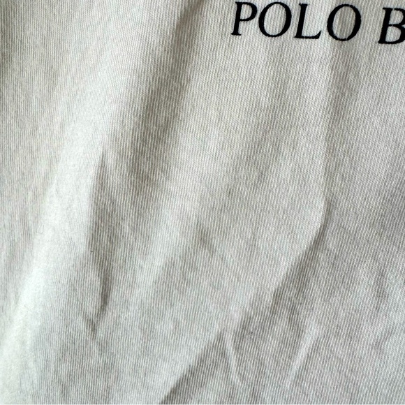 Polo Ralph Lauren White Kids’ T-shirt Size Medium Bear Skiing Winter Holiday - Picture 7 of 11